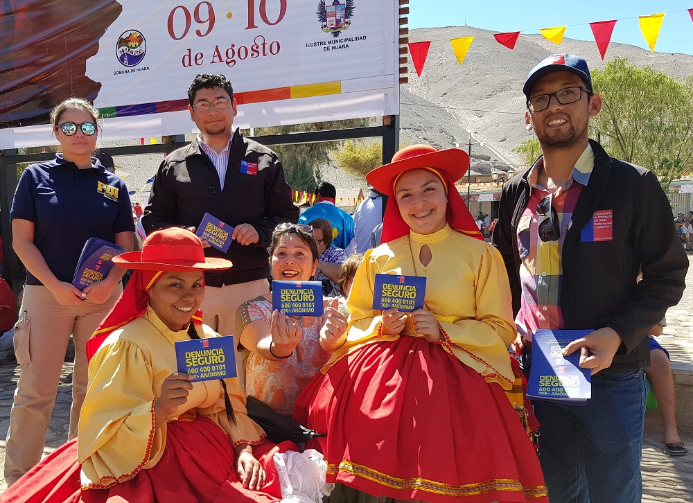 Subsecretaría de Prevención del Delito difunde programa Denuncia Seguro en festividad religiosa de San Lorenzo