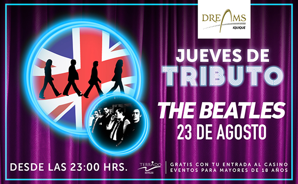 Tributo a The Beatles este jueves en Casino Dreams