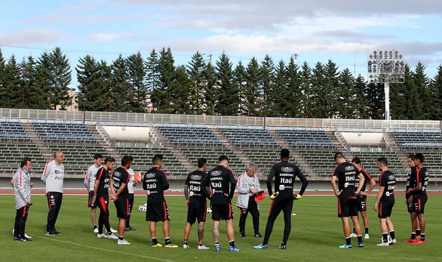 La Roja entrenó por primera vez en el Sapporo Atsubetsu Park
