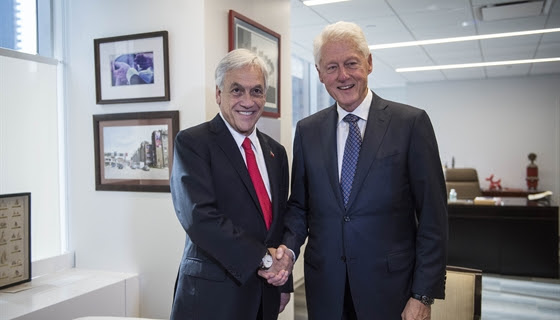 Presidente Piñera visita a Bill Clinton en su Fundación en Nueva York