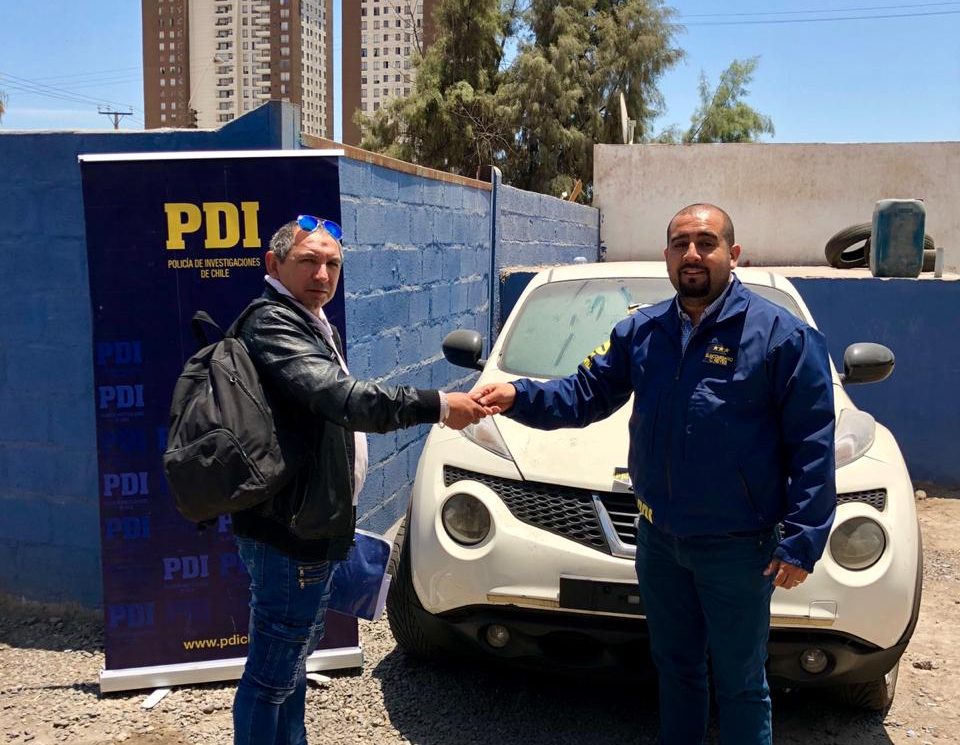PDI recupera vehículo robado en Santiago en 2014