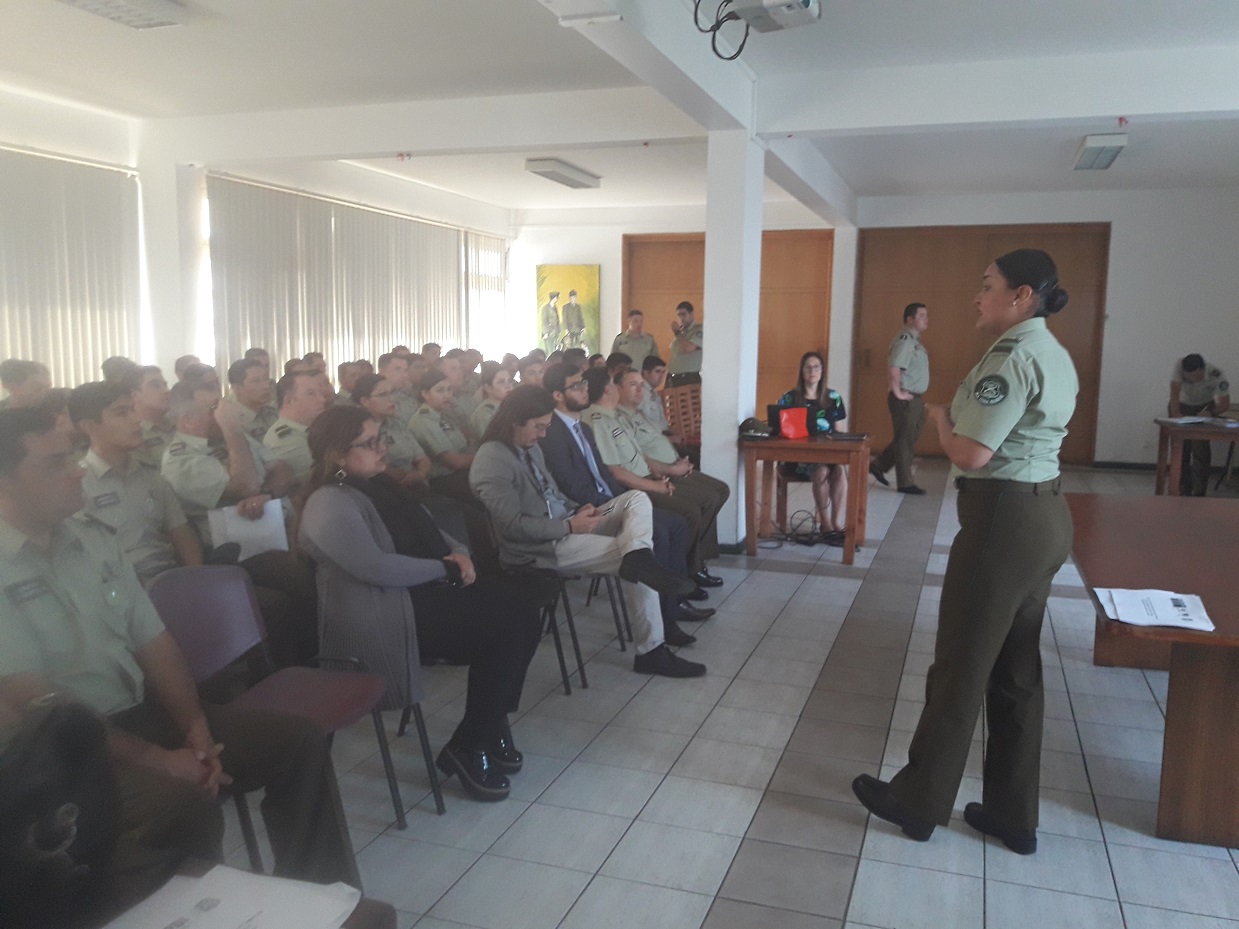 Equipos de Carabineros orientados sobre  Pauta Unificada de Riesgo y Protocolo en VCM