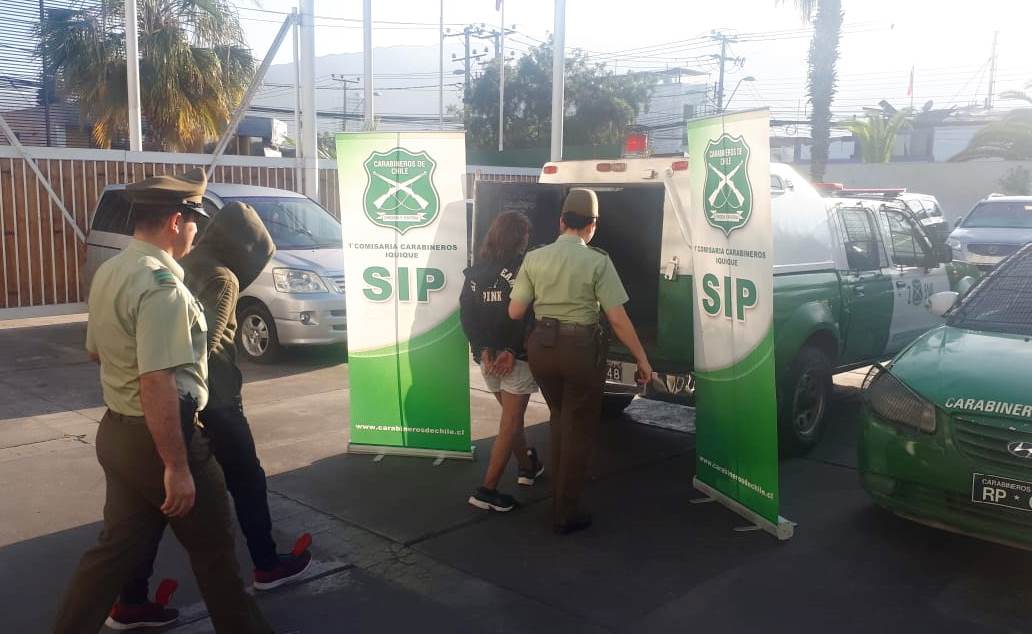 Carabineros detuvo a pareja que robaba en sector centro