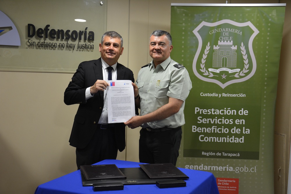 Defensoría y Gendarmería firmaron convenio que otorga  cupos de trabajo a personas con penas sustitutivas
