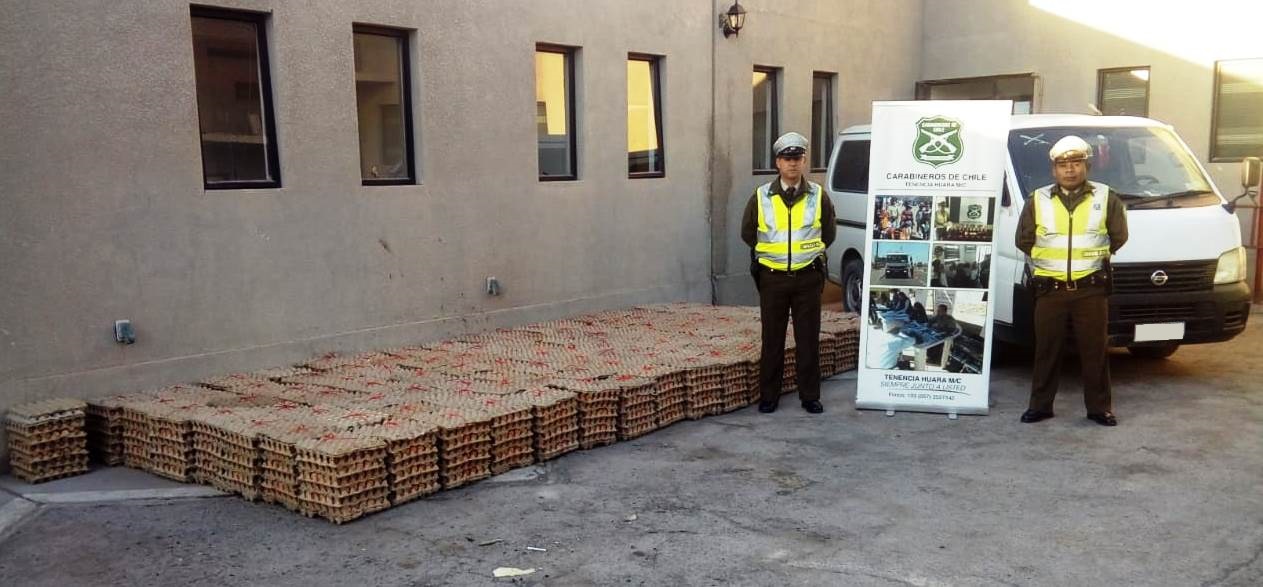 Decomisaron 21 mil 600 huevos procedentes de Bolivia