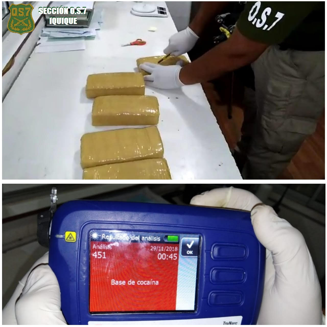 Pasajero transportaba 5 paquetes de pasta base avaluados en casi $26 millones