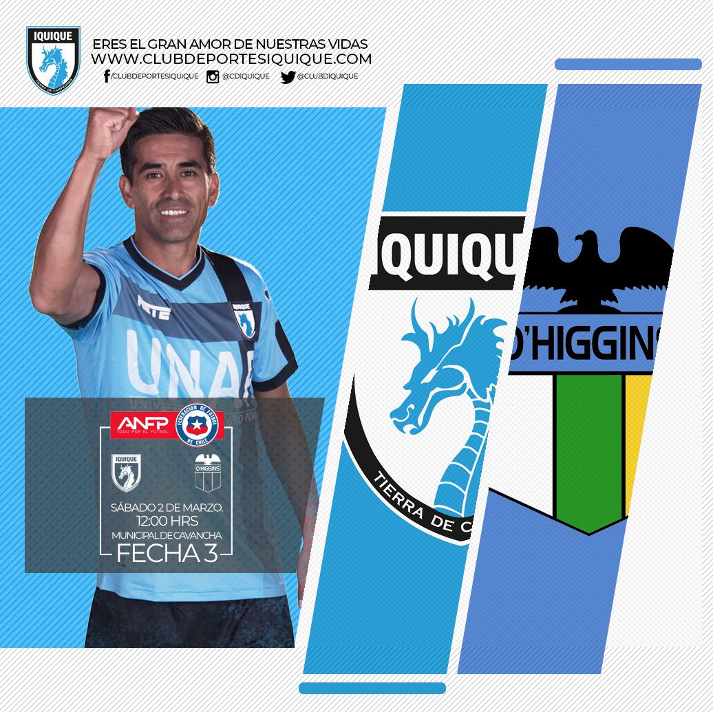 Sábado 12 horas cita de honor: Deportes Iquique – O’Higgins FC