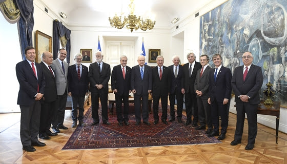 Presidente Piñera recibe a directores e investigadores de CIEPLAN encabezados por el ex ministro Alejandro Foxley