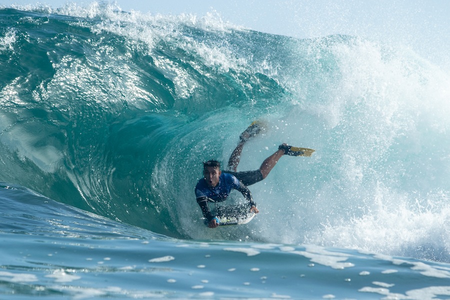 Llegaron al último día de competencia: Trío de chilenos en los cuartos y una chilena en semis del Bellavista Bodyboard Pro 2019