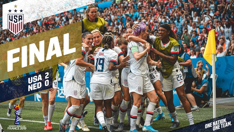 Estados Unidos Campeón del Mundial de Fútbol Femenino Francia 2019
