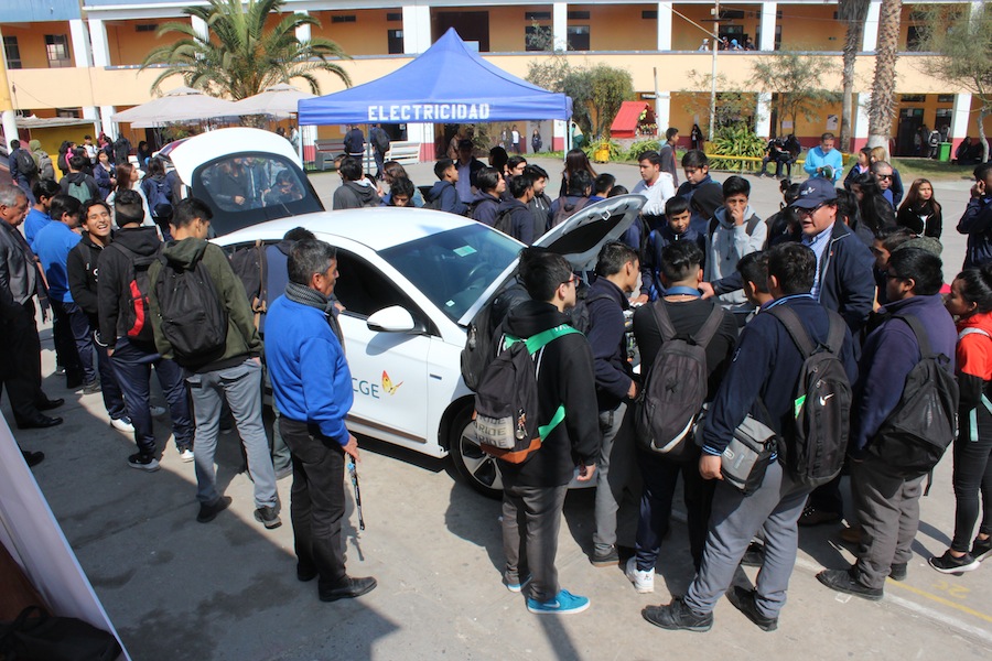 Estudiantes de Liceo Politécnico se capacitan en electromovilidad