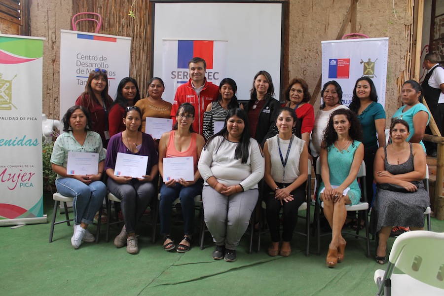 Sercotec Tarapacá certificó a 18 mujeres del Programa Jefas de Hogar en la Escuela de Fortalecimiento Empresarial Femenino 2019