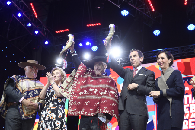 Presidente Piñera en fondas del Parque O’Higgins