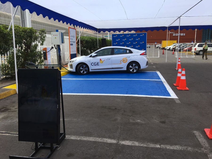 CGE inauguró primera electrolinera en Mall de la Zona Franca de Iquique