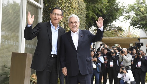 En Perú Presidentes Piñera y Vizcarra abordan importancia de la integración regional