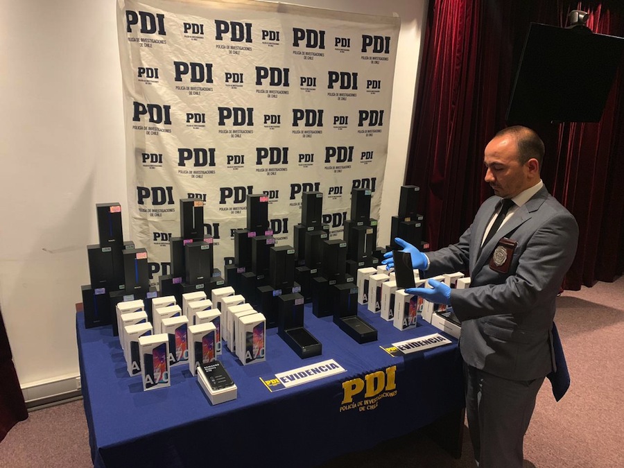 PDI detiene a sujeto por robo de 93 celulares avaluados en 70 millones de pesos
