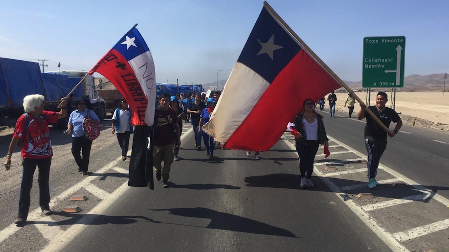 Manifestaciones en Pozo Almonte