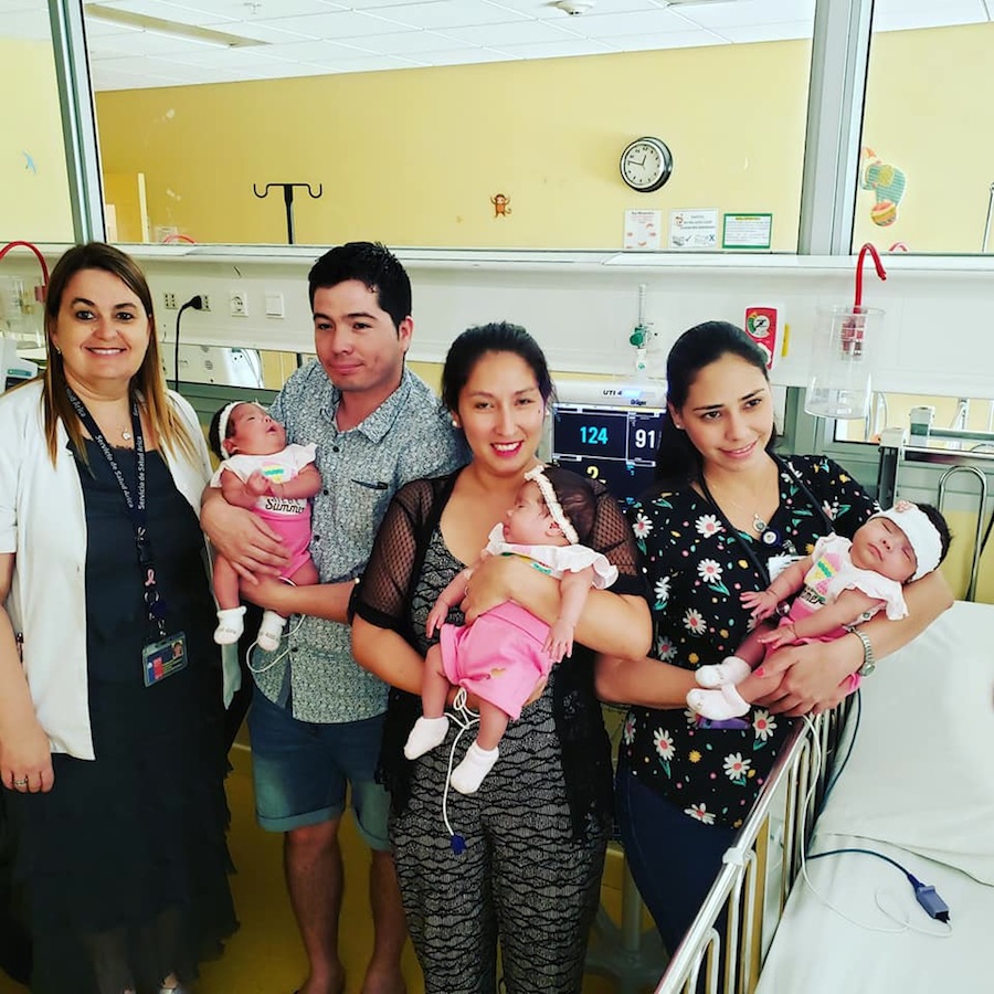 Trillizas permanecen en excelentes condiciones en Hospital