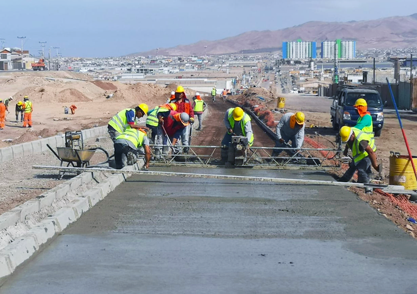 50% de avances presentan obras de Avenida Las Parcelas en Alto Hospicio