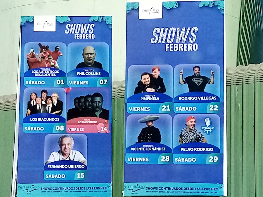 Casino Dreams y su programación artística para febrero 2020