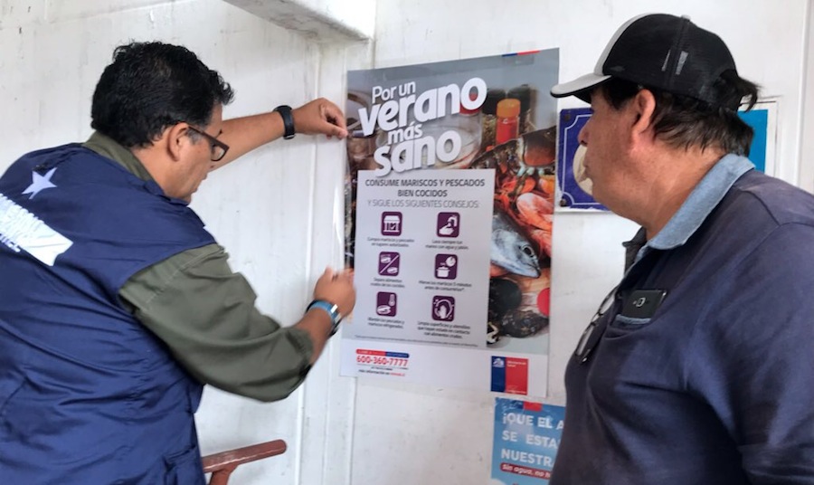 Secretaría Regional Ministerial de Salud de Tarapacá refuerza llamado a consumir mariscos cocidos
