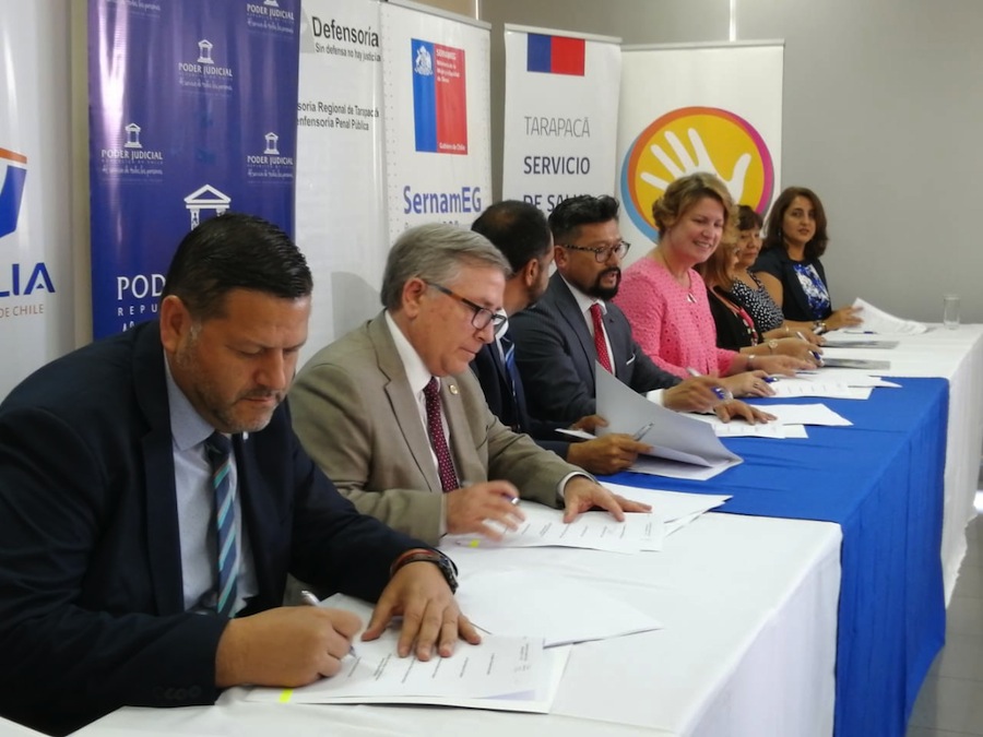 Juzgado de Garantía de Iquique suscribe convenio para dar tratamiento integral a causas relacionadas con materias de género