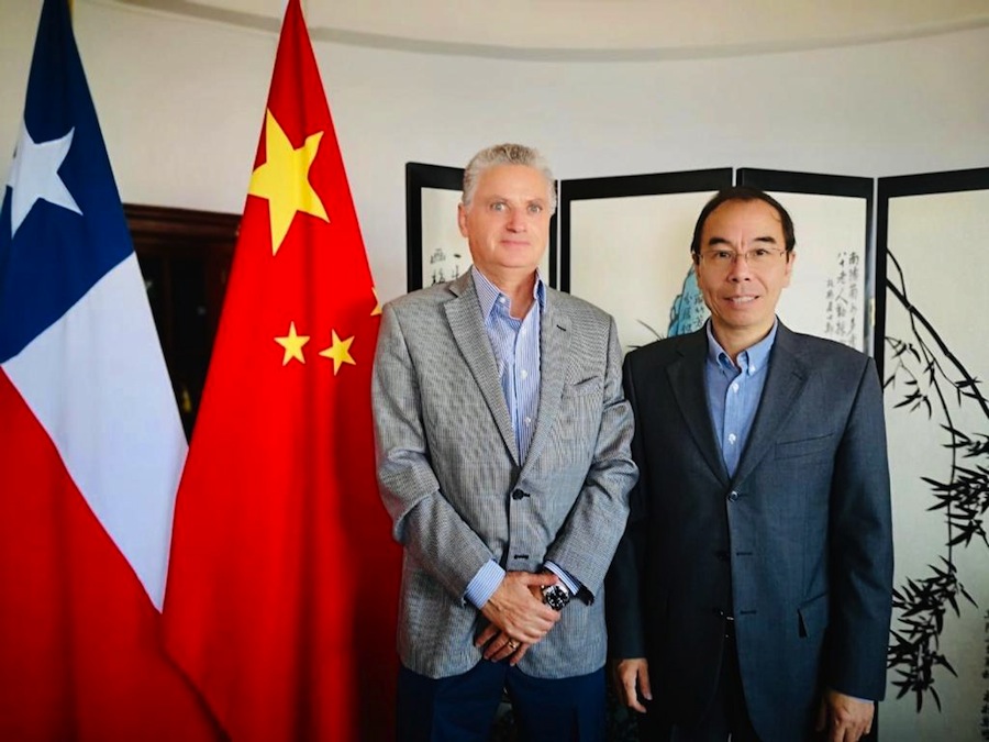 Gerente General de ZOFRI S.A., Claudio Pommiez, se reúne con Cónsul General de China en Iquique, Chen Ping