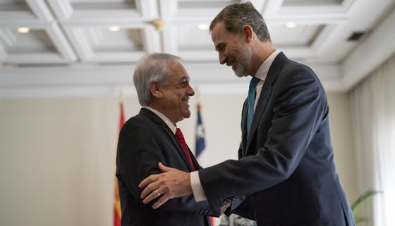 Presidente Piñera se reúne con el Rey Felipe VI para afianzar relaciones entre Chile y España