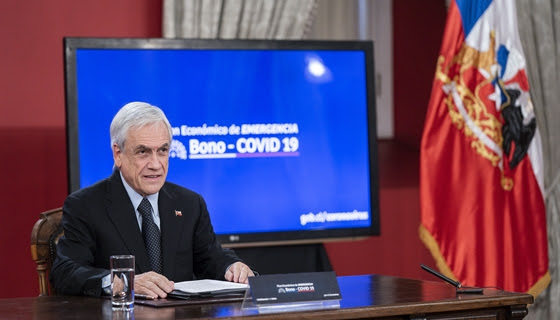 Presidente Piñera promulga bono Covid-19 para familias y beneficios para empresas