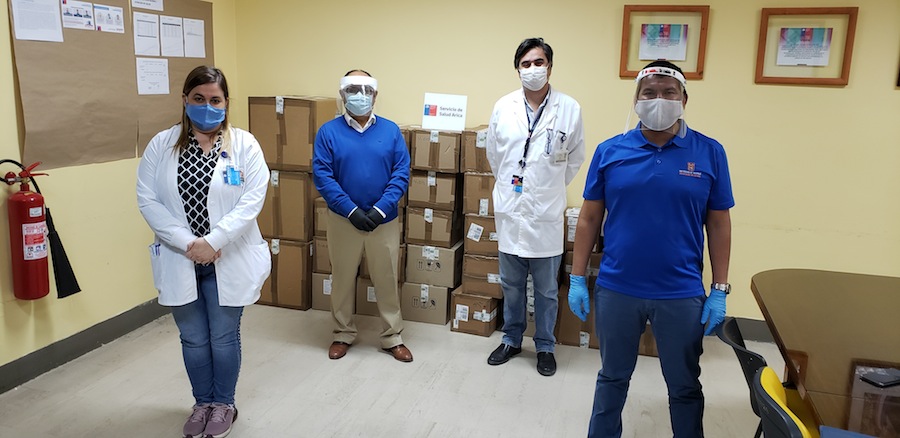 Servicio de Salud Arica recepcionó insumos para muestras PCR donados por la Universidad de Tarapacá