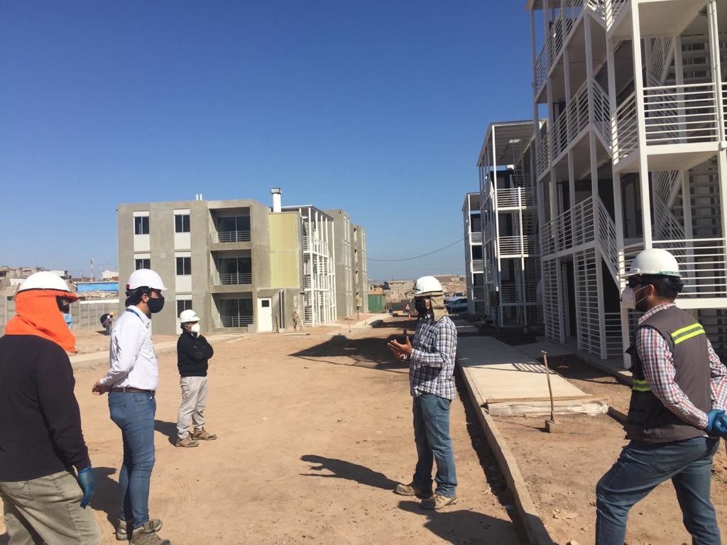 Constatan cumplimiento de protocolo de seguridad por COVID-19 en obras Minvu