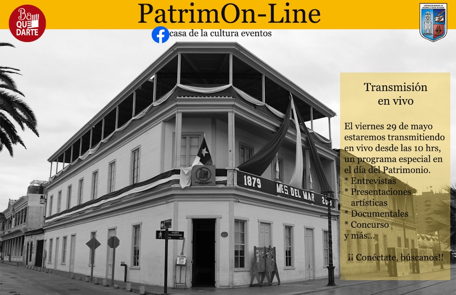 Casa de la Cultura de Iquique festejará Día del Patrimonio Cultural con actividades online