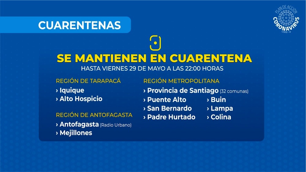 MINSAL: Continúa la cuarentena total en Iquique y Alto Hospicio hasta el 29 de mayo; Tarapacá hoy suma 30 casos y llega a 1.139 con 4 fallecidos