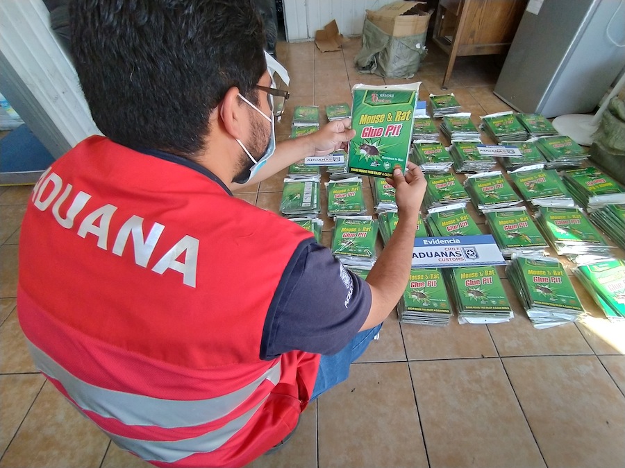 Aduanas incauta en control El Loa contrabando de trampas para ratones