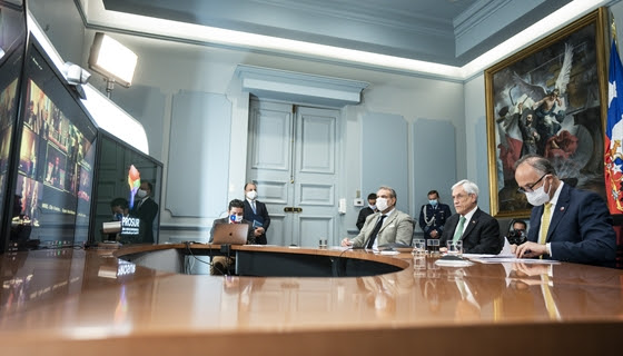 Presidente Piñera sostiene videoconferencia con líderes de Prosur para abordar acciones contra la pandemia del Coronavirus