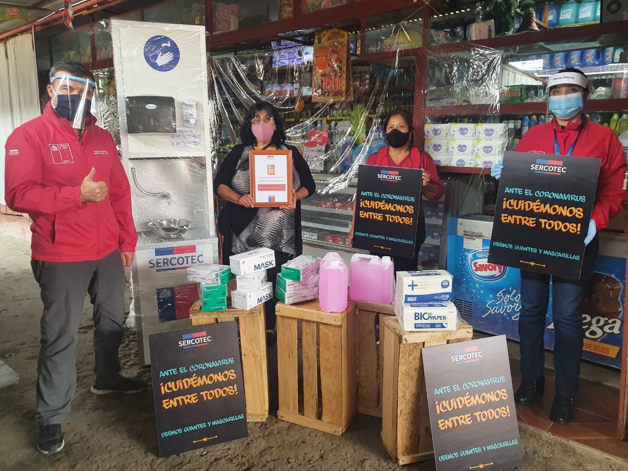 Sercotec comenzó entrega de kits de sanitización a Ferias Libres de Tarapacá