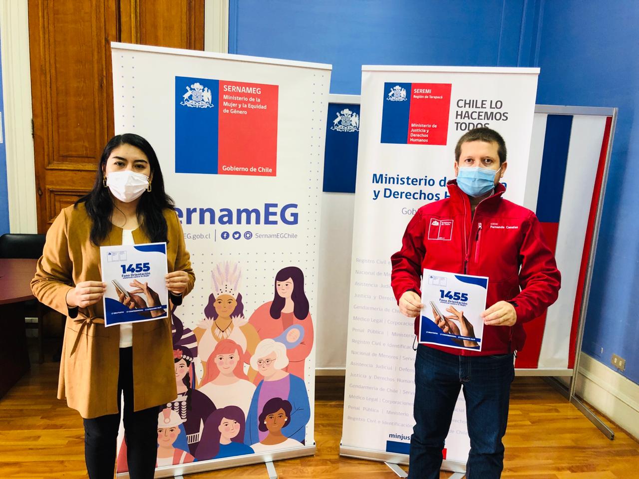 [Tarapacá] Seremi de Justicia y DD. HH. y SernamEG refuerzan red de apoyo para la orientación y prevención de la violencia contra la mujer en la cuarentena