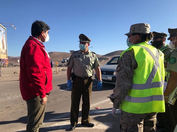 Plan La Tirana: Gobernador y Carabineros chequean el “cúmplase del Cordón Sanitario”