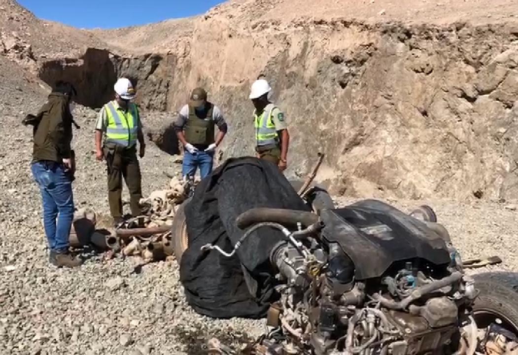 Carabineros encontró desarmaduría ilegal al interior de mina abandonada