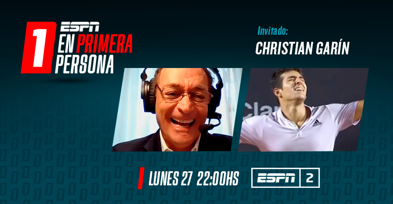 Christian Garín será protagonista en el programa PRIMERA PERSONA de ESPN
