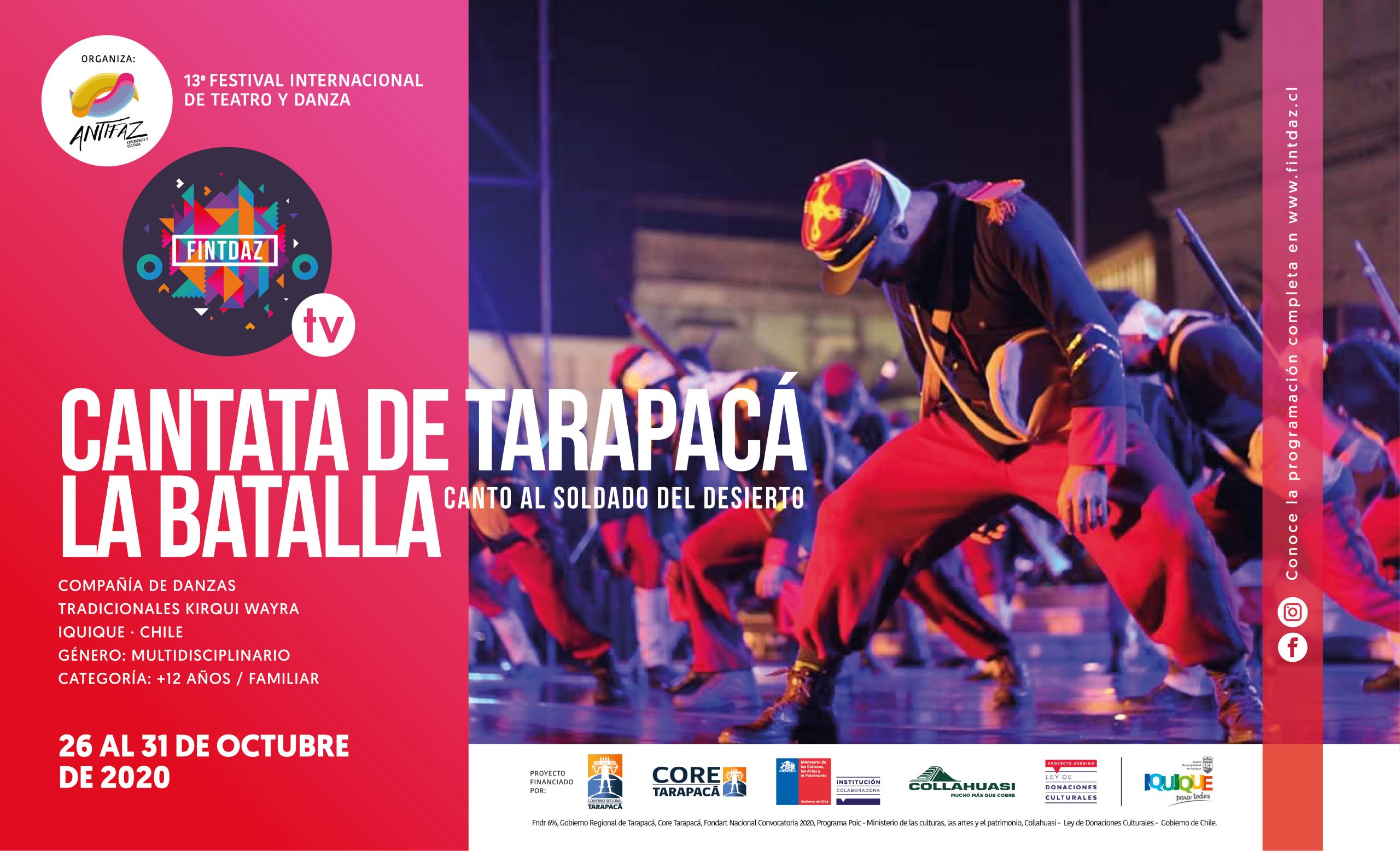 Festival Internacional de Teatro y Danza ANTIFAZ – FINTDAZ 2020, presenta programación en ciclos on line, con espectáculos de seis países