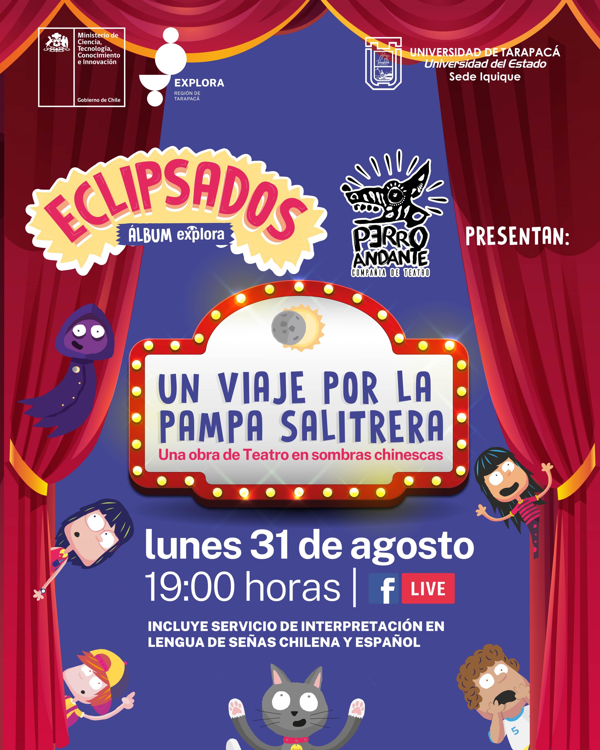Con obra de teatro por streaming sobre ciencia e historia darán cierre a iniciativa Explora “Eclipsados”