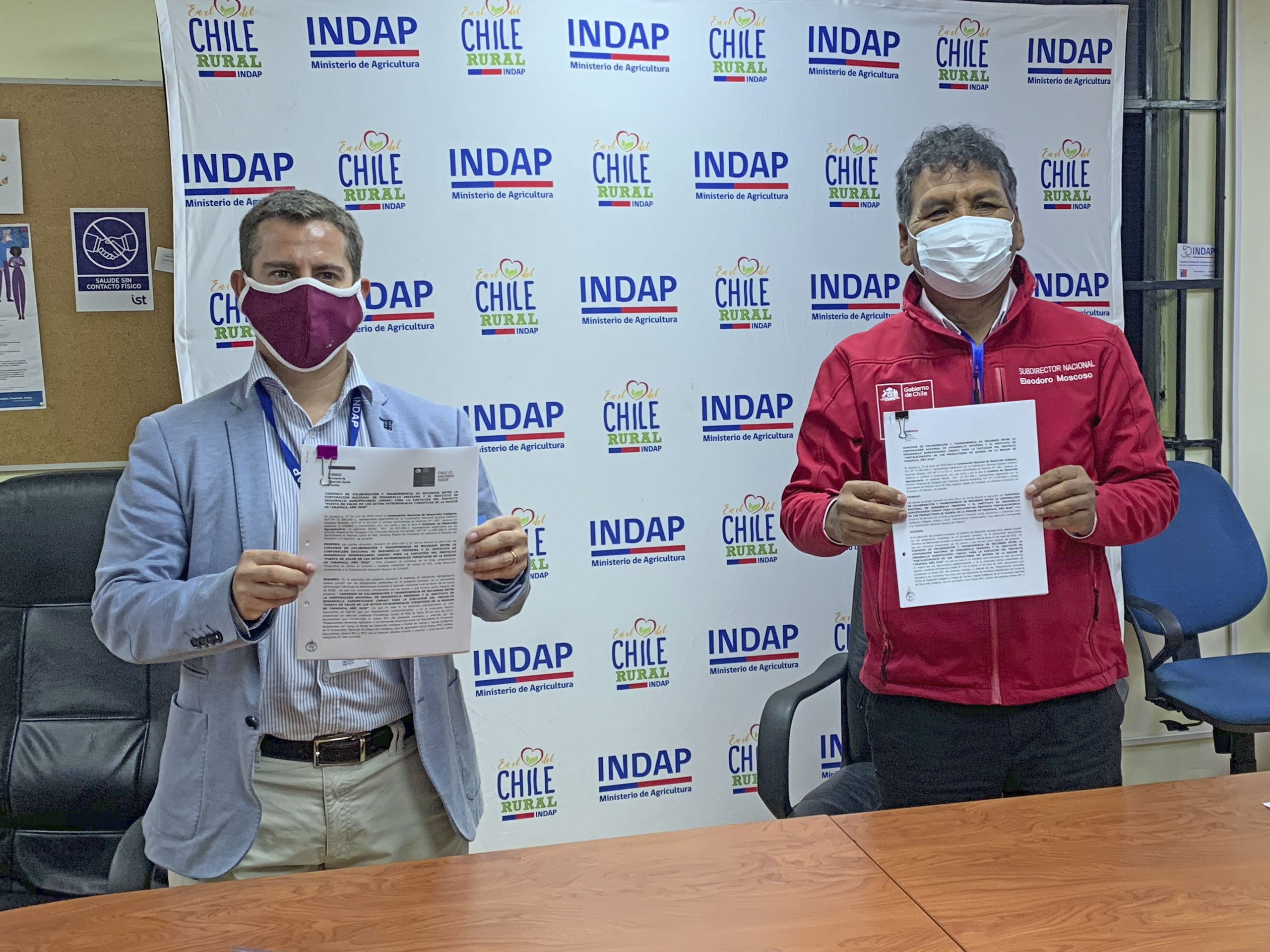 Conadi e Indap firman convenio de fomento productivo para las comunidades