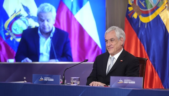 Presidentes Piñera y Moreno firman Tratado de Libre Comercio Chile-Ecuador