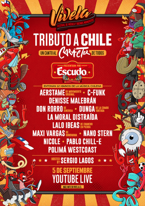 Vívela Festival vuelve y enciende el streaming para celebrar el carácter de todo el país ¡Un Tributo a Chile!