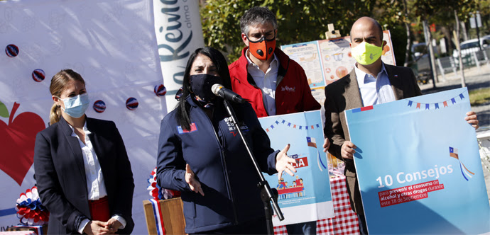 Ministra Rubilar junto a alcalde Palacios y Elige Vivir Sano hicieron llamado a cuidarnos entre todos y festejar Fiestas Patrias de forma responsable
