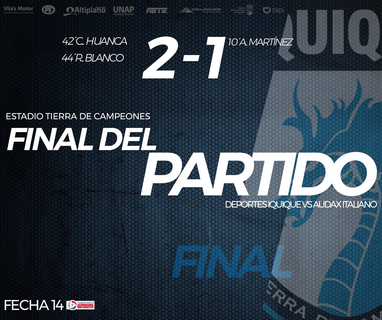 Dragones celestes volvieron a inflar las redes: 2-1 a Audax Italiano