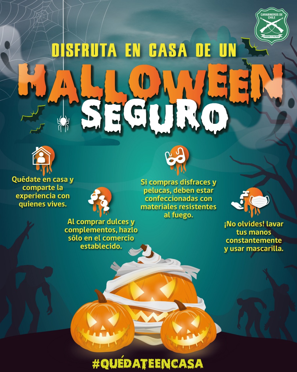 Carabineros entrega recomendaciones para Halloween