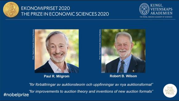 Paul Milgrom y Robert Wilson ganan el Premio Nobel de Economía 2020