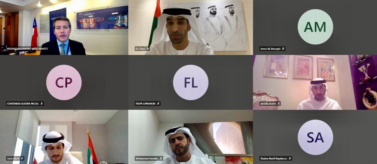 Subsecretario Rodrigo Yáñez se reúne con autoridades de Comercio Exterior de Emiratos Árabes Unidos para profundizar relaciones económicas bilaterales